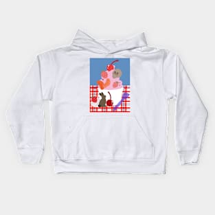 Bunny Summer Ice-Cream Kids Hoodie